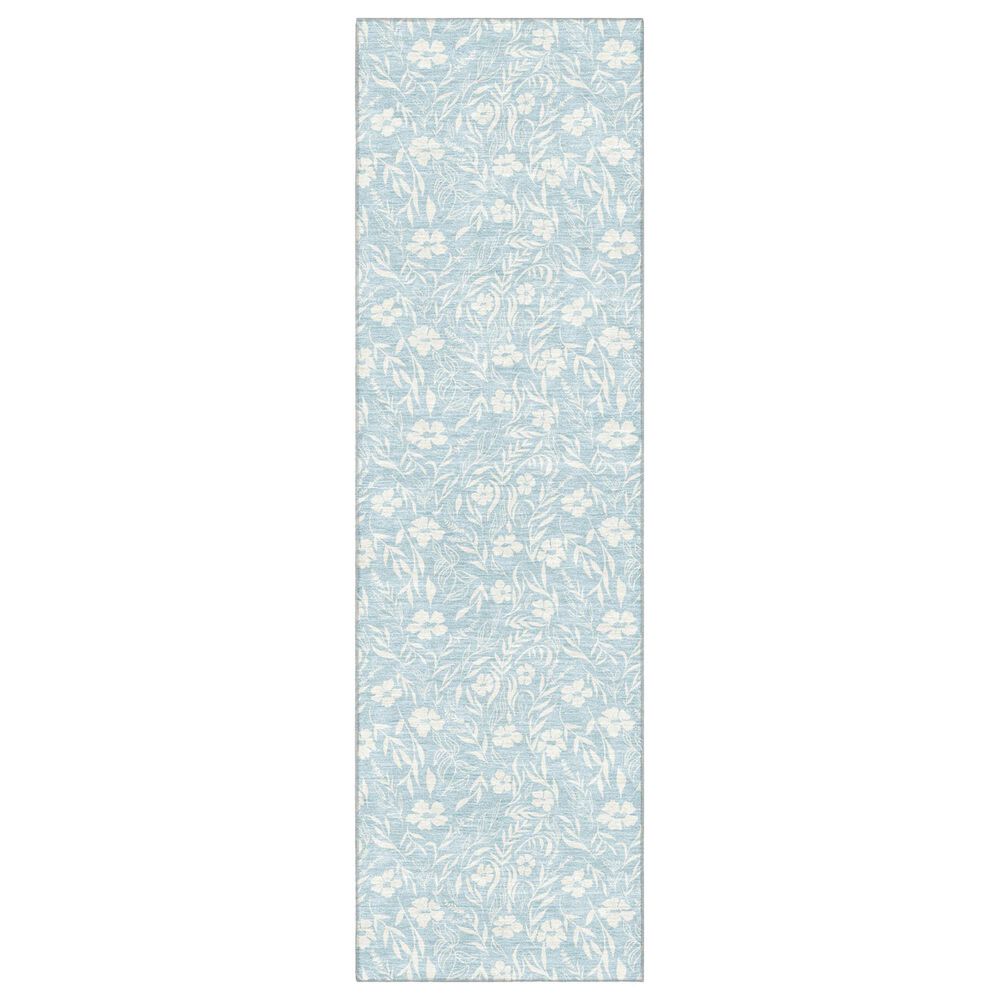 Dalyn Rug Company Soft Essentials Floral Sky 2"3" x 7"6" Indoor/Outdoor Runner, , large