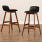 Baxton Studio Darrin Bar Stool in Walnut Brown (Set of 2), , large