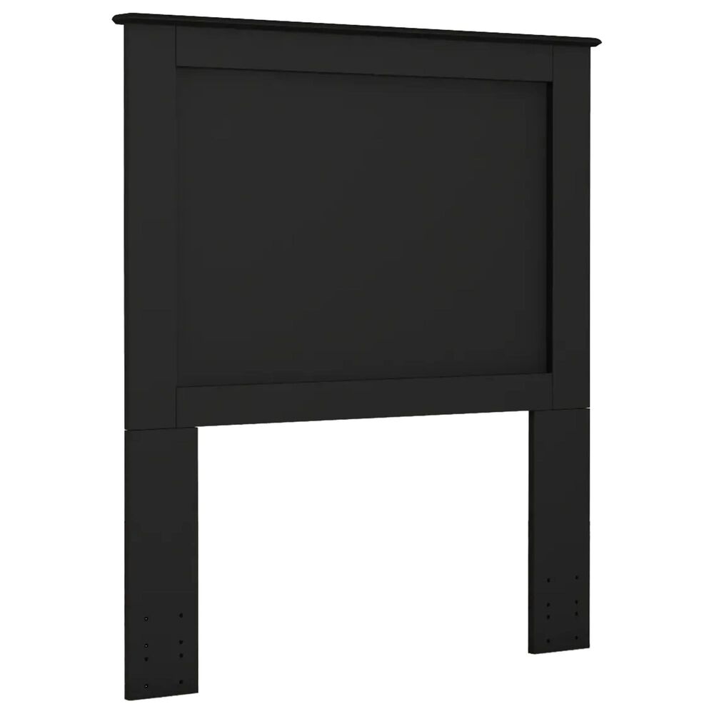 Lemoore Essential Twin Panel Headboard in Soiid Black, , large