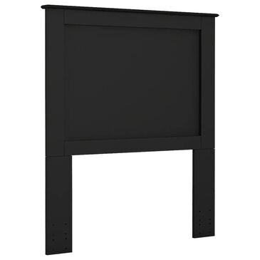 Lemoore Essential Twin Panel Headboard in Soiid Black, , large