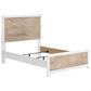Ashley Charbitt Full Panel Bed in Oak Grain and Matte White, , large