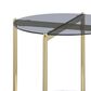 Coaster Jonelle End Table in White, Gold and Smoke Gray, , large