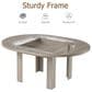 GARVEE 47" Dining Table with Leaf Storage in Gray - Table Only, , large