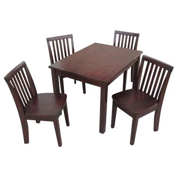 International Concepts Mission 5 Piece Juvenile Table Set in Rich Mocha, , large