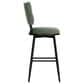 Richlands Furniture Beau Adjustable Swivel Stool with Green Upholstery in Black, , large