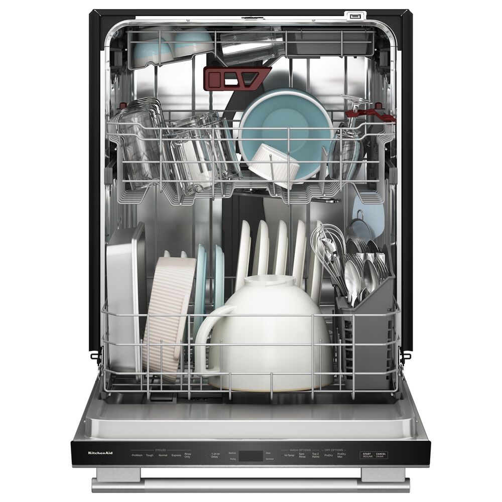 KitchenAid 24&quot; Third Level Jet Rack Dishwasher with 40+ Total Wash Jets and Bar Handle in PrintShield Stainless, , large