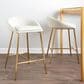 Lumisource Matisse Counter Stool with Cream Cushion in Gold (Set of 2), , large