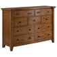 Mayberry Hill Gage Queen Sleigh Storage Bed with Dresser, Chest, and Two Nightstands in Chestnut, , large
