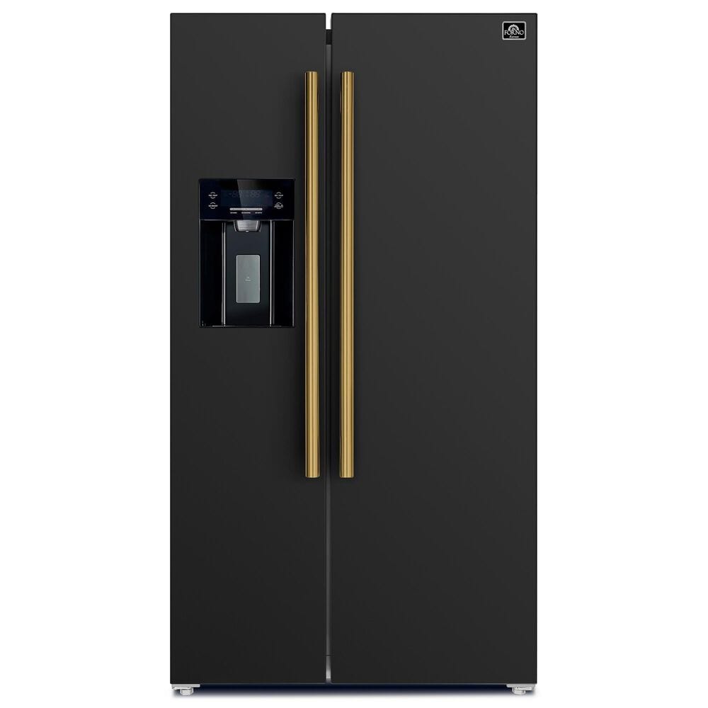 Forno Salerno 20 Cu. Ft. Side-By-Side Refrigerator in Black, , large