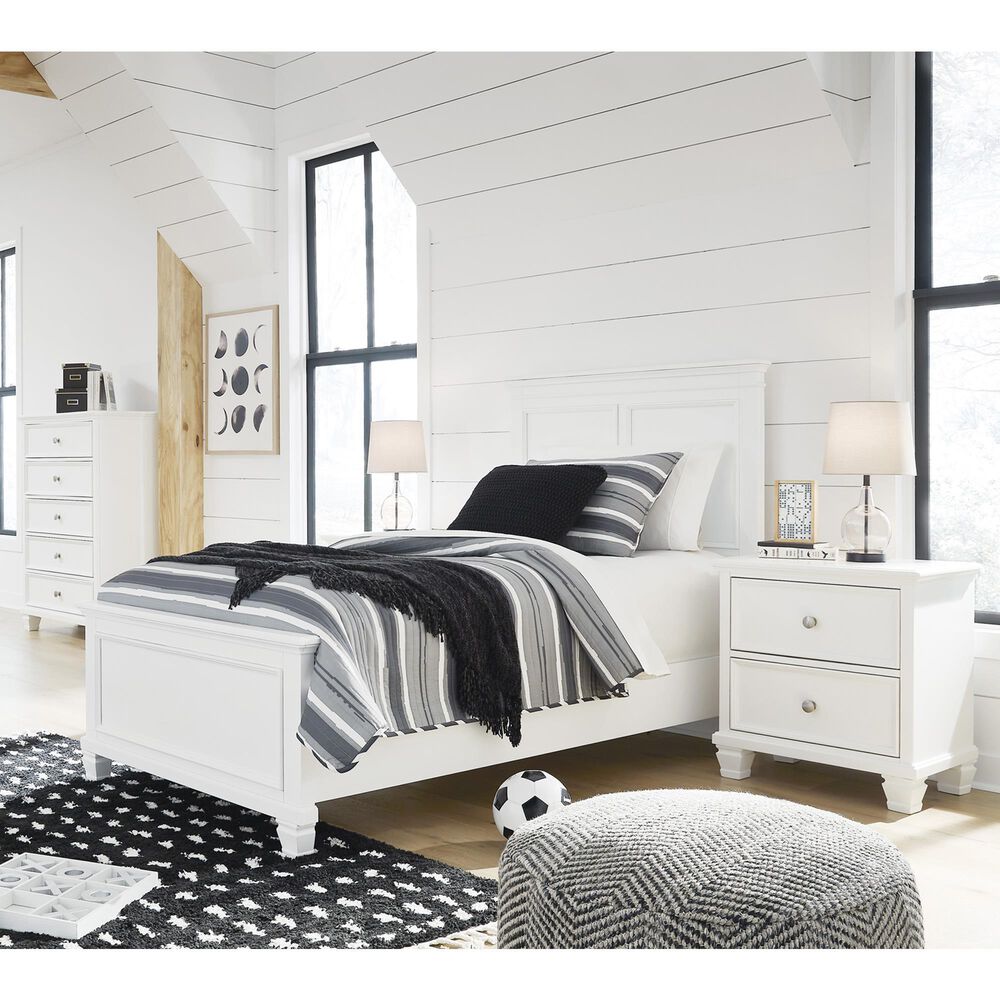 Ashley Fortman 4-Piece Twin Bedroom Set in White, , large