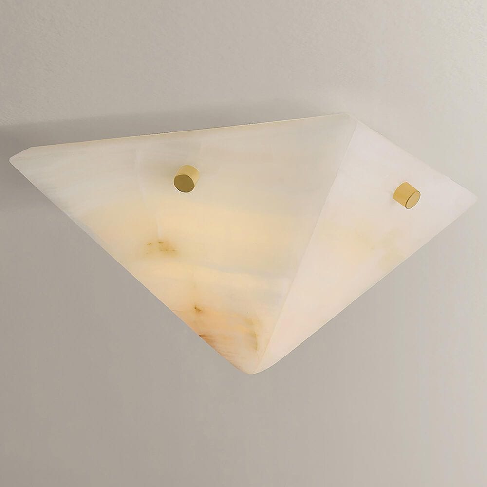 Troy Lighting Geo 1-Light Flush Mount in Vintage Brass, , large