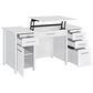 Coaster Dylan Lift Top Office Desk in White High Gloss, , large