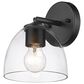 Golden Lighting Roxie 1-Light Wall Sconce in Matte Black, , large