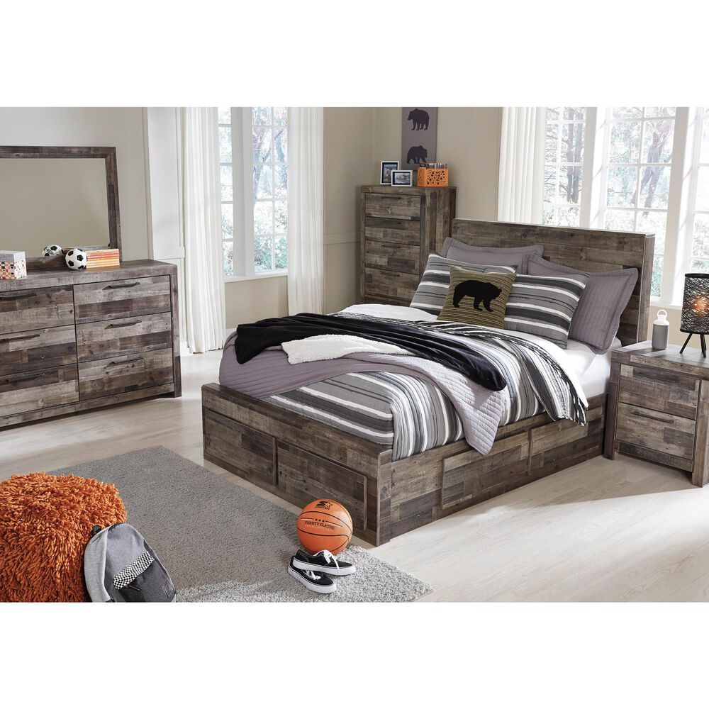 Ashley Derekson Full Panel Bed with 6 Storage Drawers in Multi Gray, , large