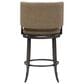 Armen Living Torres Counter Height Stool with Mushroom Brown Upholstery in Antique Pewter, , large