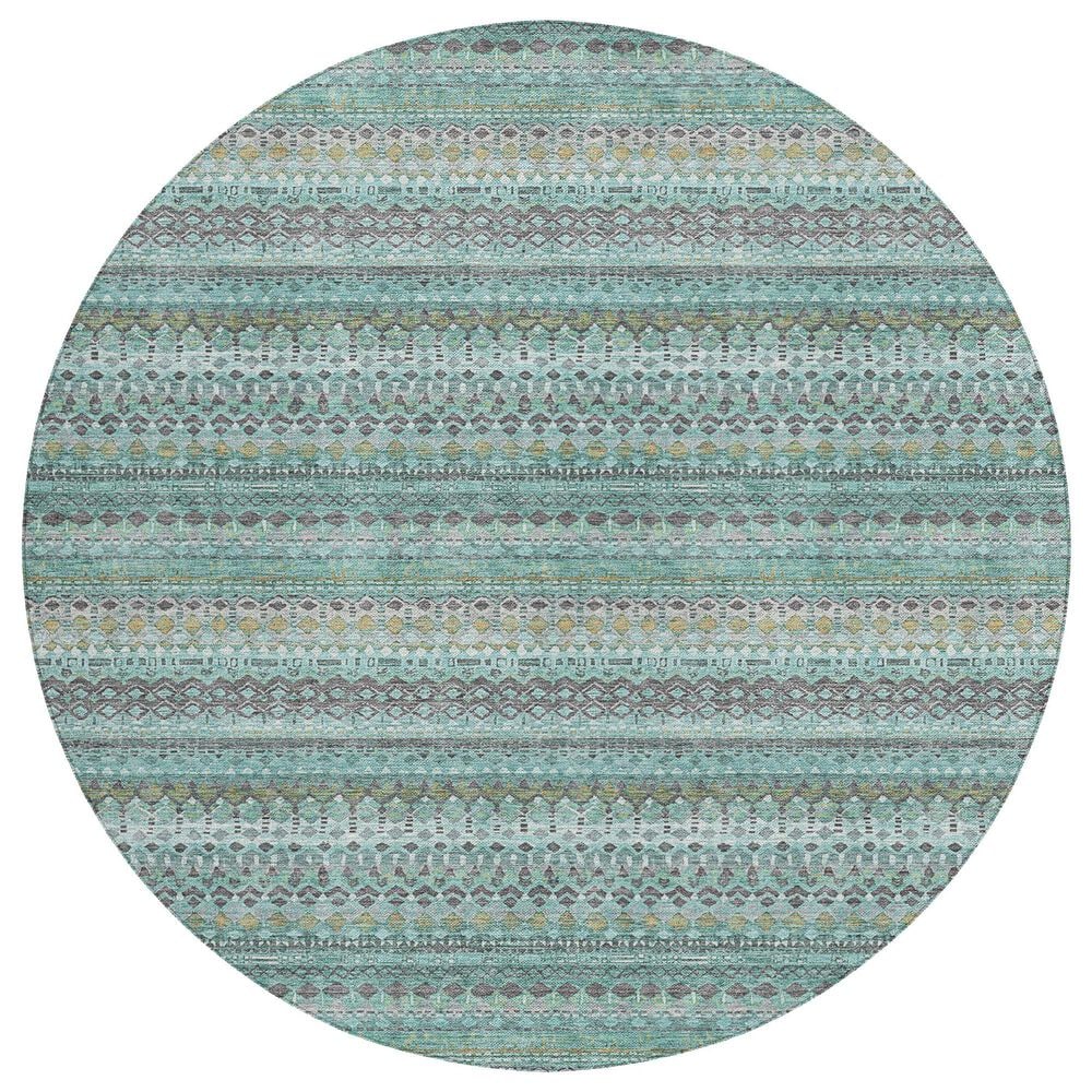 Dalyn Rug Company Solace SL2 8" Round Aqua Area Rug, , large