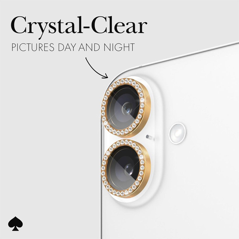 Kate Spade Aluminum Ring Lens Protector for iPhone 16 / iPhone 16 Plus in Stone, , large