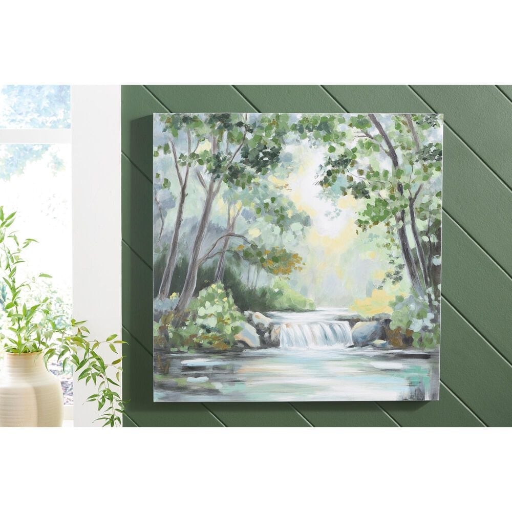 Ashley Evermaddick 36" x 36" Wall Art in Green, Gray and White, , large