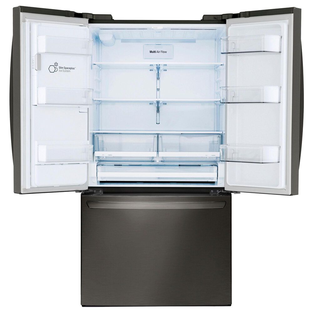 LG 27.7 Cu. Ft. 3-Door French Door Refrigerator in PrintProof Black Stainless Steel, , large
