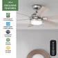 Hunter Georgetown 52" Ceiling Fan with LED Light in Brushed Nickel, , large