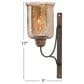 Maple and Jade Handmade Pillar Indoor/Outdoor Wall Sconce in Matte Bronze, , large