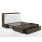 New Day Furniture Ranchero Queen Murphy Cabinet Bed in Wildwood Brown with Mattress, , large