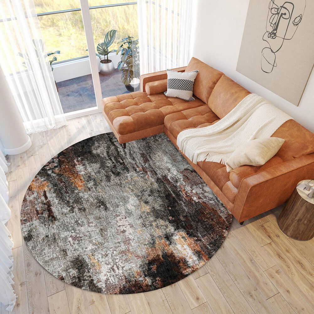 Dalyn Rug Company Boca BO10 Gray 8&#39; Round Area Rug, , large