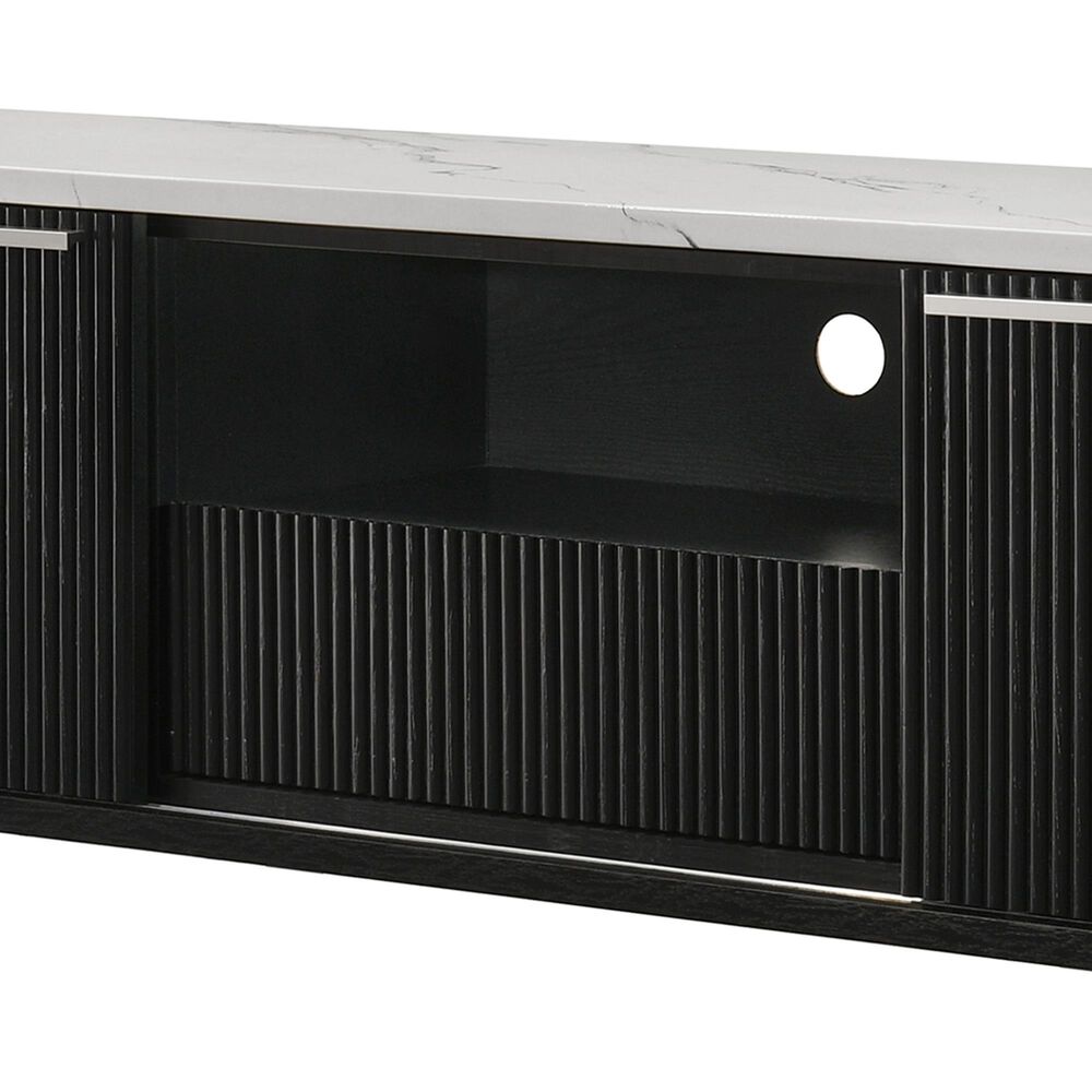 Crown Mark Britany 79" TV Stand in Black, , large