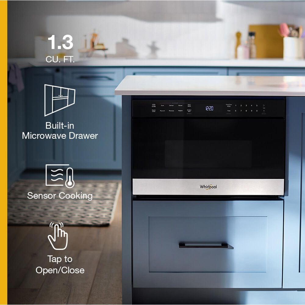 Whirlpool 1.3 Cu. Ft. Built In Microwave in Stainless Steel, , large