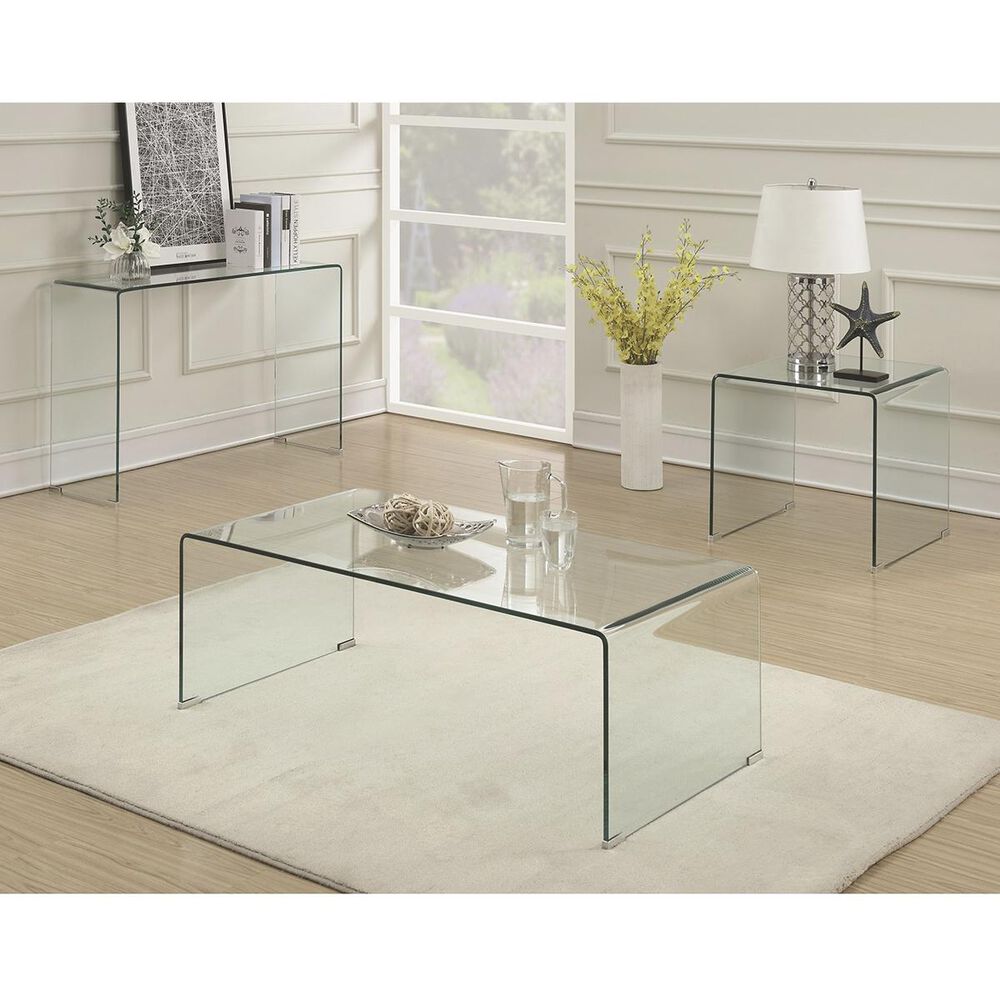 Pacific Landing Clear Acrylic Sofa Table, , large
