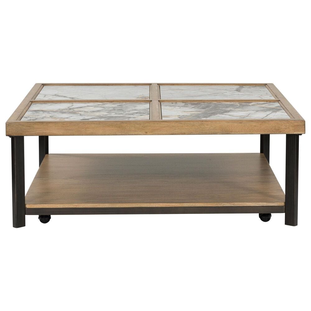 Ashley Montia Cocktail Table in Black and Light Natural, , large