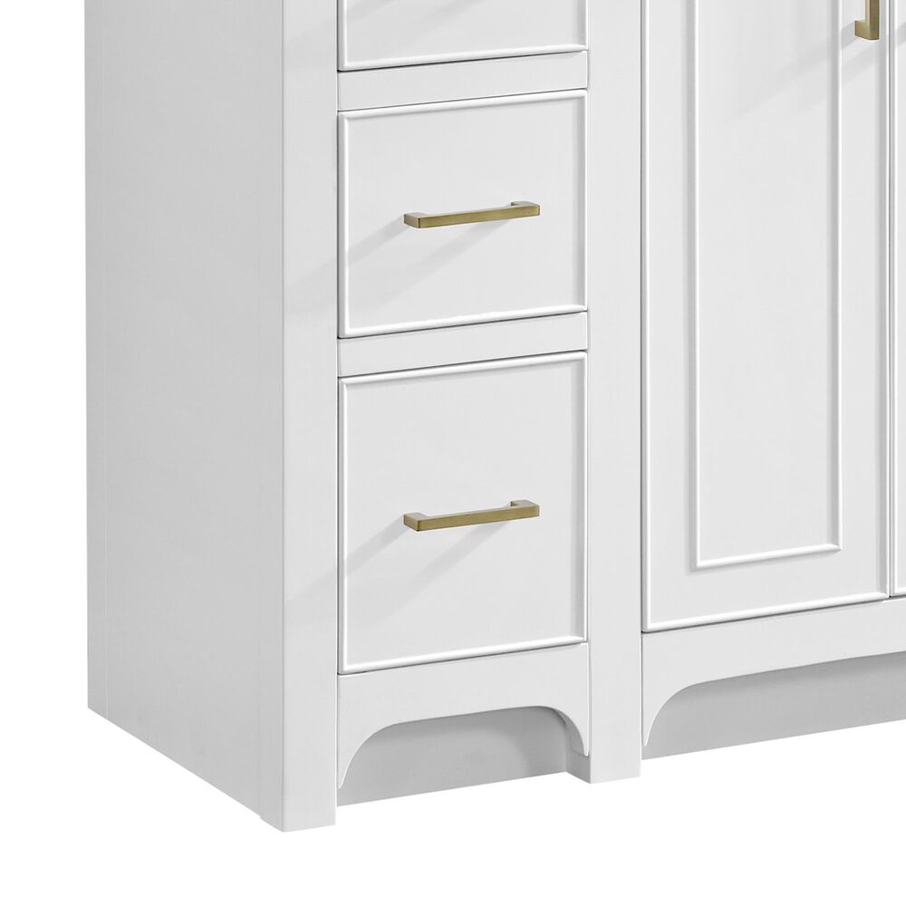 37B Lucerne 48" Single Bathroom Vanity in Bright White with Marble Top and Backsplash, , large