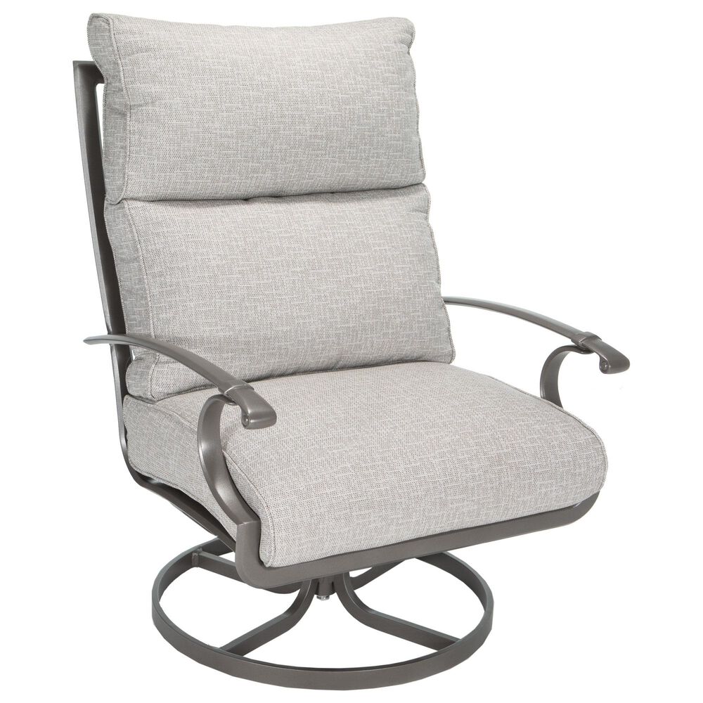 Winston Manor Patio Ultra High Back Swivel Rocker Lounge Chair in Linen Lace, , large