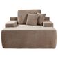 Homlux Oversized Corduroy Chaise Lounge in Camel, , large