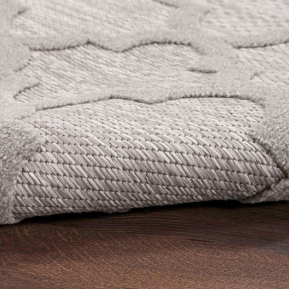 Nourison Easy Care 8&#39; x 10&#39; Silver Grey Indoor/Outdoor Area Rug, , large