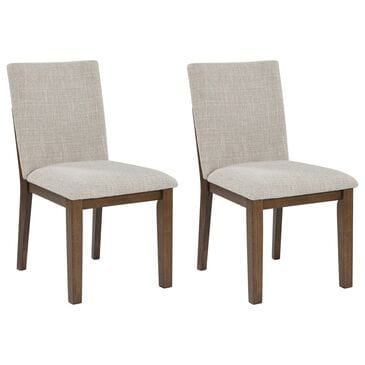 Ashley Kraeburn Dining Chair Set of 2 in Beige and Brown, , large