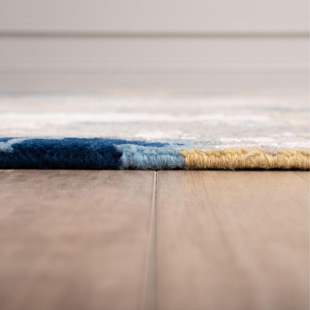 Rizzy Evolution 6&#39; x 9&#39; Gray and Burgundy Area Rug, , large