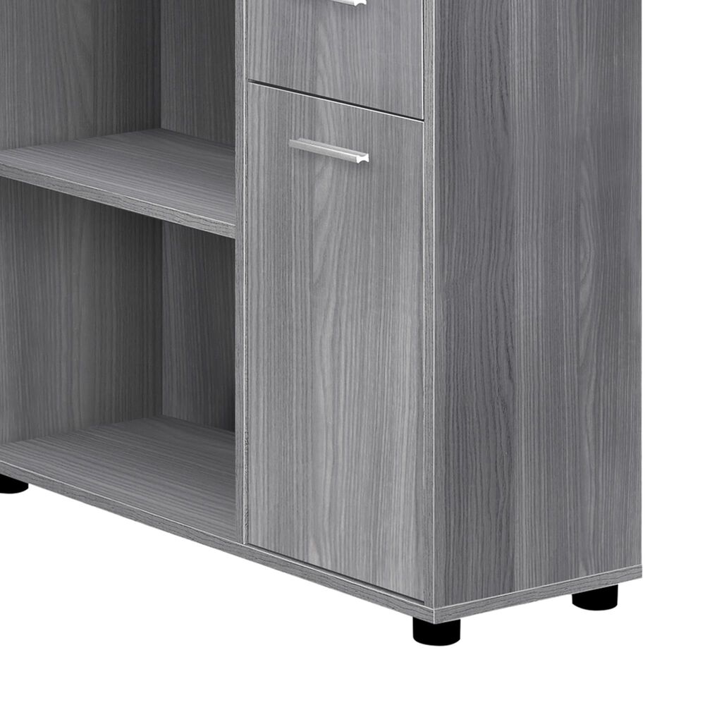 Glideaway 46" Contemporary Computer Desk in Gray, , large