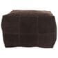 Maple and Jade 28" Low Profile Square Stuffed Pouf in Dark Brown, , large