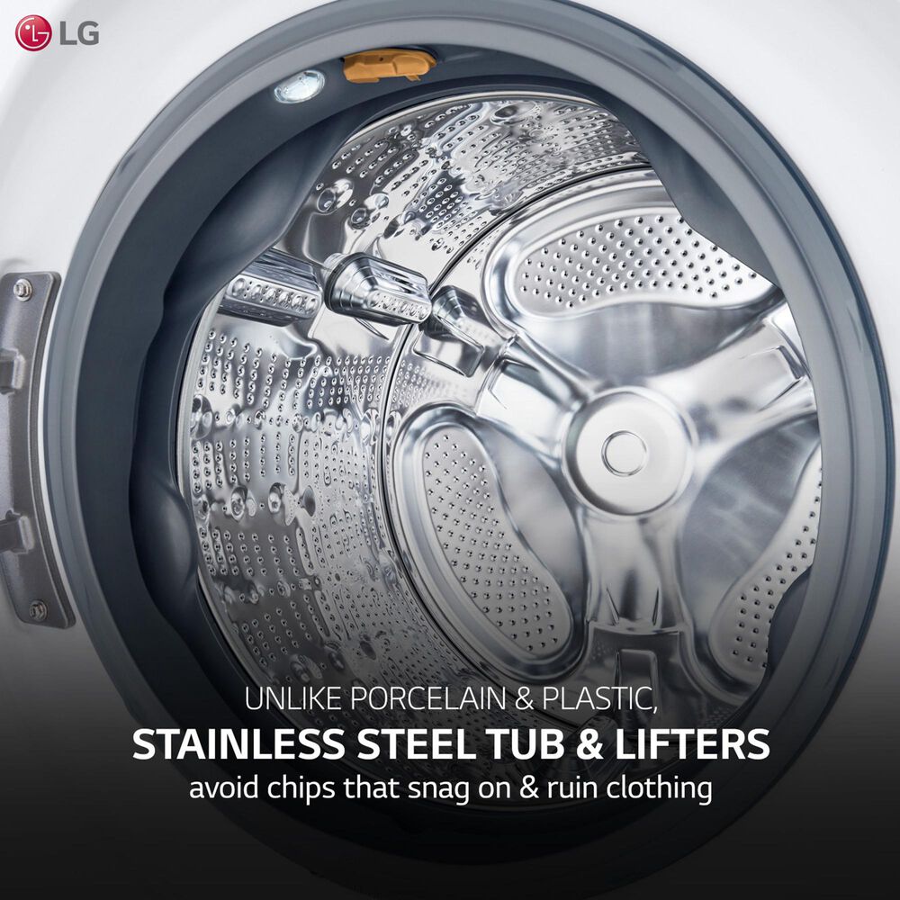 LG 5.0 Cu. Ft. Front Load Washer with TurboWash 360 in White, , large