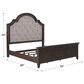 Belle Furnishings Paradise Valley King Upholstered Panel Bed in Saddle Brown, , large