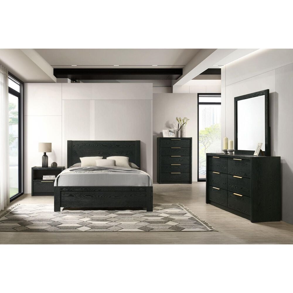 Mayberry Hill South Bend Queen Panel Bed in Black, , large
