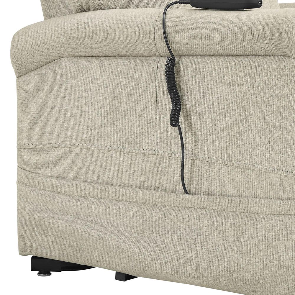 Steve Silver Rhodes Power Lift Recliner in Aspen Khaki, , large