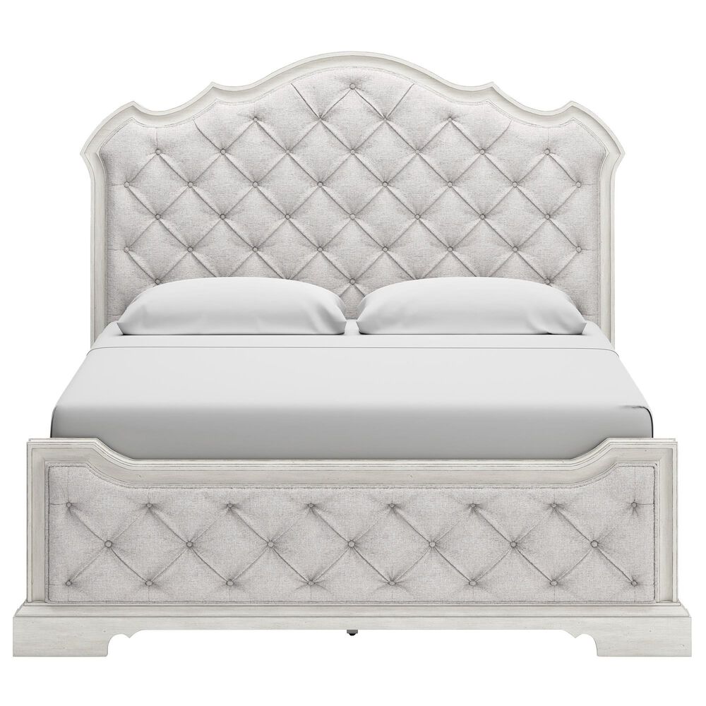 Millenium Arlendyne King Upholstered Bed in Antique White, , large