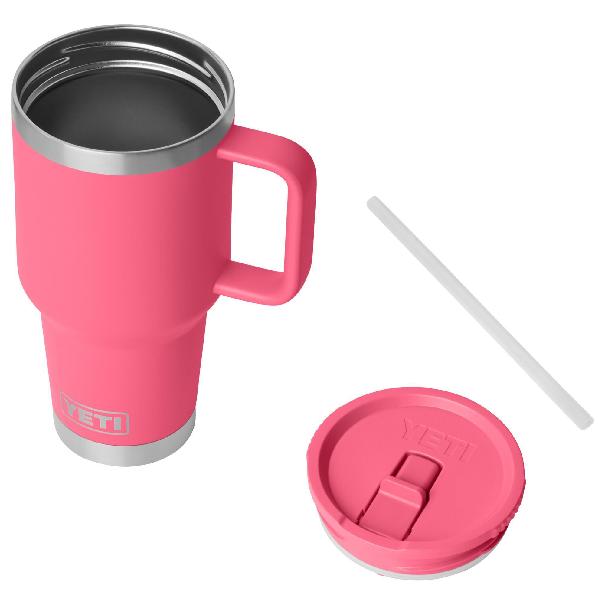 YETI Rambler 30 Oz Travel Mug with StrongHold Lid in Tropical Pink