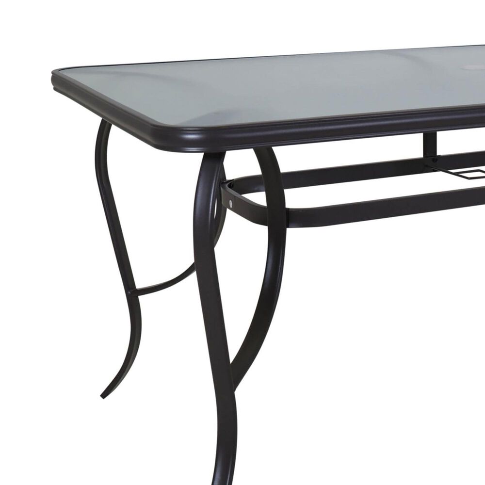 Redline Creation Inc. 7-Piece Rectangular Dining Set in Black, , large