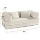 Jaxx Unsofa Stationary Loveseat in Mouse Grey Velvet, , large