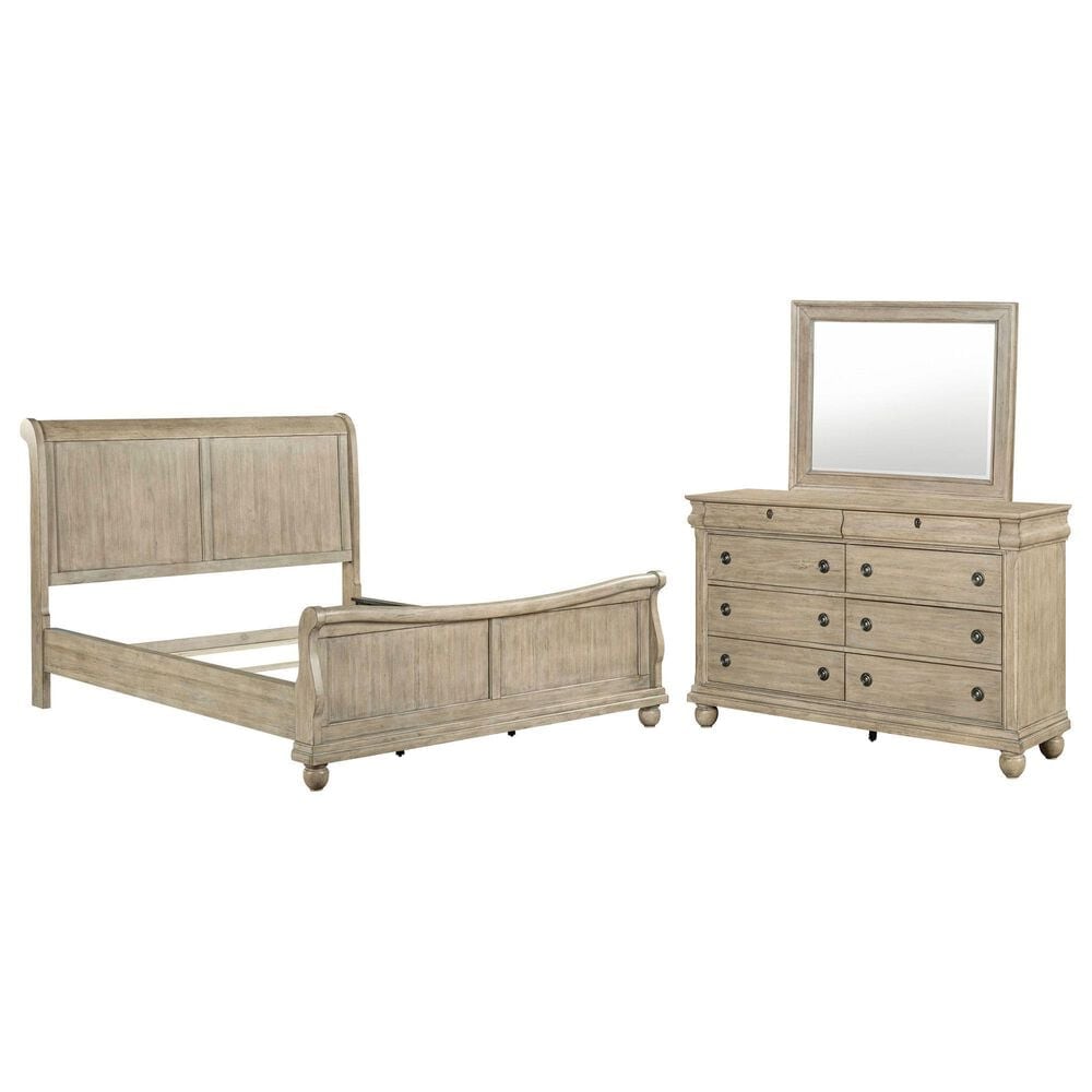 Belle Furnishings Rustic Traditions 3-Piece King Sleigh Bedroom Set in Saddle Tan, , large
