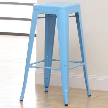 Furniture of America Salls 30" Bar Stool in Blue, , large