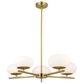 Vaxcel International Co. Ltd. Sloane 5-Light Chandelier in Satin Brass, , large